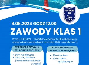 Zawody Pływackie Klas Pierwszych